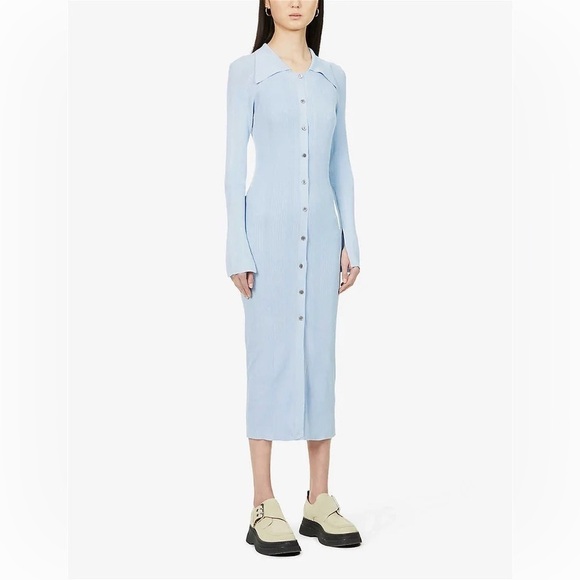 Remain Alzira Knit Midi Dress Ice Flow - Picture 2 of 5